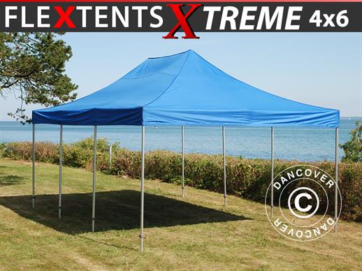 Vouwtent/Easy up tent FleXtents Xtreme 50 4x6m Blauw