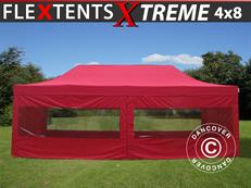 Event tent FleXtents Xtreme 50 4x8 m Red, incl. 6 sidewalls