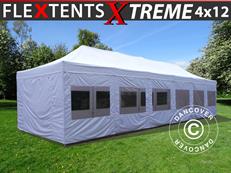 Event tent FleXtents Xtreme 50 4x12 m White, incl. sidewalls