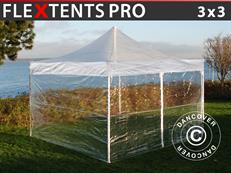 Event tent FleXtents PRO 3x3 m Clear, incl. 4 sidewalls