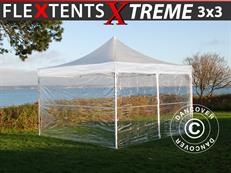 Event tent FleXtents Xtreme 50 3x3 m Clear, incl. 4 sidewalls