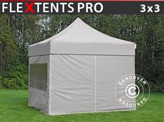 Event tent FleXtents PRO 3x3 m Latte, incl. 4 sidewalls