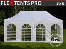 Event tent FleXtents PRO Vintage Style 3x6 m White, incl. 6 sidewalls