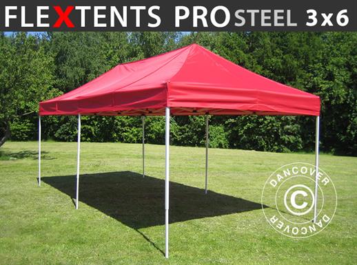Tente pliante FleXtents PRO Steel 3x6m Rouge