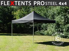 Pop up gazebo FleXtents PRO Steel 4x4 m Black