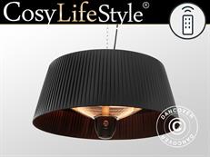 Hanging halogen patio heater IKEMA w/RC, 1500W, Black