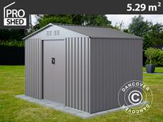 Metalen tuinhuis 2,77x1,91x1,92m, 5,29m², ProShed®, Aluminium Grijs
