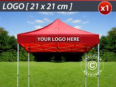 1 st. FleXtents-valletjesprint 21x21cm, gecentreerd