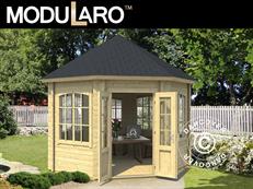 Houten Tuinpaviljoen Lorraine, achthoekig 3,47x3,47x3,45m, 44mm, Naturel