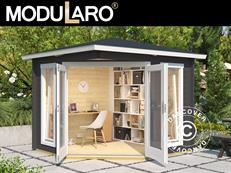 Houten Tuinpaviljoen Brittany, 2,4x2,4x2,41m, 40mm, Donkergrijs