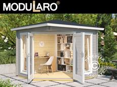 Houten Tuinpaviljoen Brittany, 2,4x2,4x2,41m, 40mm, Lichtgrijs