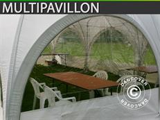 Koepel partytent Multipavillon zijwand met venster 3x1,95m, Wit