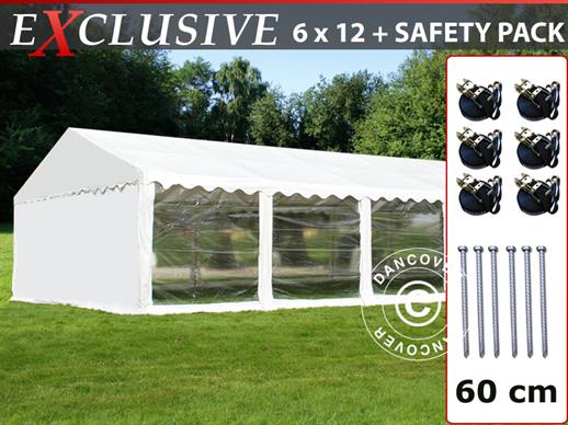 Sale! Marquee Exclusive 6x12 m PVC, White, Panorama