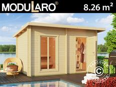 Saunahytte i træ Levi, 4x2,2m, 8,26m², Natur