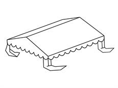 Cubierta para el techo para Carpa para fiesta Plus 4x6m PE, Blanca