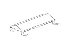 Cubierta para el techo para Carpa para fiesta Plus 4x8m PE, Blanca