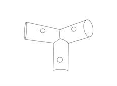 3-weg verbindingsstuk, Ø42mm, 110° 