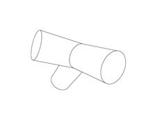 3-weg verbindingsstuk, Ø42mm, 140° 