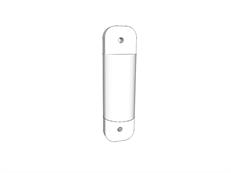 Gevelbuis verticaal, Ø25mm, 530mm