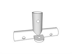 3-weg verbindingsstuk, Ø42mm, 375x250mm