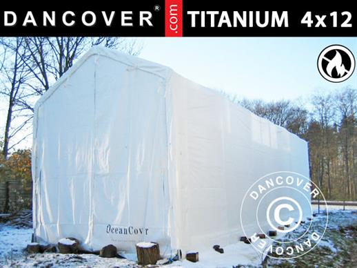 Tente de stockage pour bateau Titanium 4x12x3,5x4,5m, Blanc