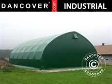 Opslagtent, boogtent 8x15x4,33m met schuifpoort, PVC, Groen