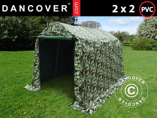 Namiot magazynowy PRO 2x2x2m PCV, kamuflaż