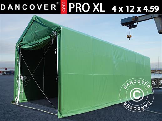 Tente de Stockage PRO XL 4x12x3,5x4,59m, PVC, Vert