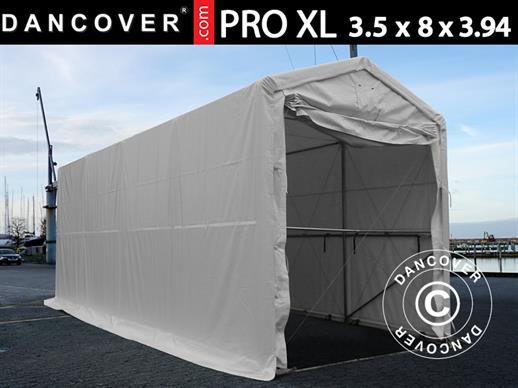 Tente de Stockage PRO XL 3,5x8x3,3x3,94m, PVC, Blanc