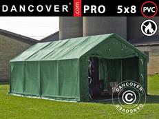 Barnum de stockage PRO 5x8x2x3,39m, PVC, Vert