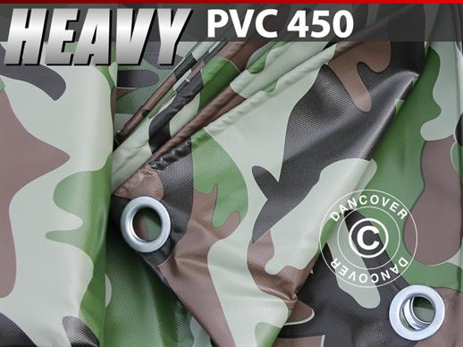 Camouflage tarpaulin 5x7 m, PVC 450 g/m²