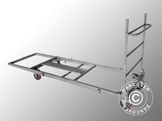 Tafeltrolley, uitschuifbaar, Grijs