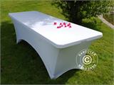 Housse de table stretch 183x75x74cm, Blanc