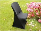 Couverture de chaise extensible 48x43x89cm, Noir (10 pcs) RESTE SEULEMENT 1 SETS