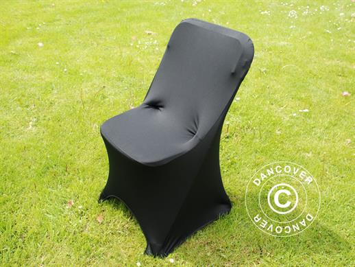 Copri-sedie elasticizzato 44x44x80cm, Nero (10 pz)