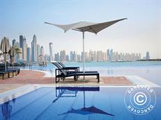 Parasol Vela, 3x3m, Grijs taupe 