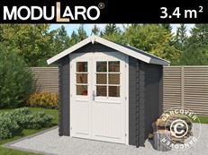 Træskur Toulouse 1,9x1,9x2,22m, 28mm, 3,4m², Mørkegrå