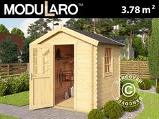 Holzschuppen Lyon 2x2x2,34m, 28mm, 3,78m², Naturbelassen