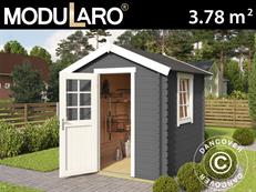 Træskur Lyon 2x2x2,34m, 28mm, 3,78m², Mørkegrå
