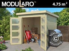 Holzschuppen Torrent 2x2,5x2,11m, 28mm, 4,75m², Naturbelassen