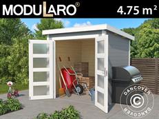 Træskur Torrent 2x2,5x2,11m, 28mm, 4,75m², Lysegrå