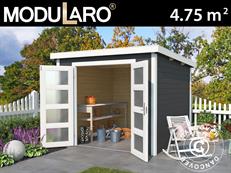 Træskur Torrent 2,5x2x2,11m, 28mm, 4,75m², Mørkegrå