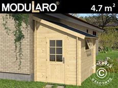 Houten muurberging aanbouw Vanda 1,8x2,75x2,68m, 28mm, 4,7m², Naturel