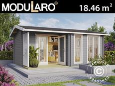 Bjælkehus, Bjælkehus Talsi 5,2x3,7x2,51m, 44mm, Lysegrå