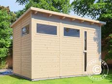 Træskur, Bertilo Pentus 3, 3,37x2,34x2,33m, 7,65m², Natur