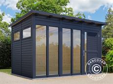 Bjælkehus i træ, Bertilo Pentus 3O, 3,37x2,34x2,33m, Antracit