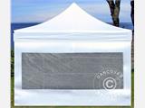 Zijwand met panoramaraam voor FleXtents, 3m, Wit
