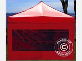 Sidewall w/panorama window for FleXtents, 3 m, Red