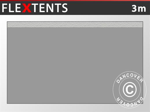 Standard-Seitenwand für FleXtents, 3m, Grau