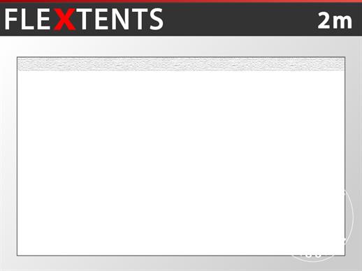Standard-Seitenwand für FleXtents 2x2m, 2m, Weiß